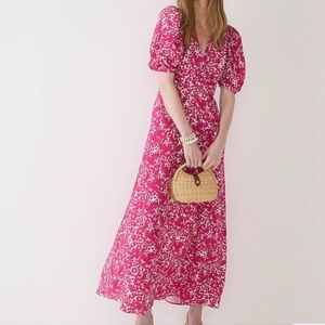 J. Crew Pink Floral Maxi Dress